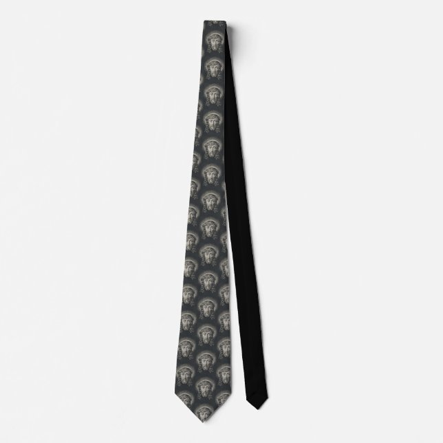 The Holy Face Crowned With Thorns Devotional Fine  Tie (Front)
