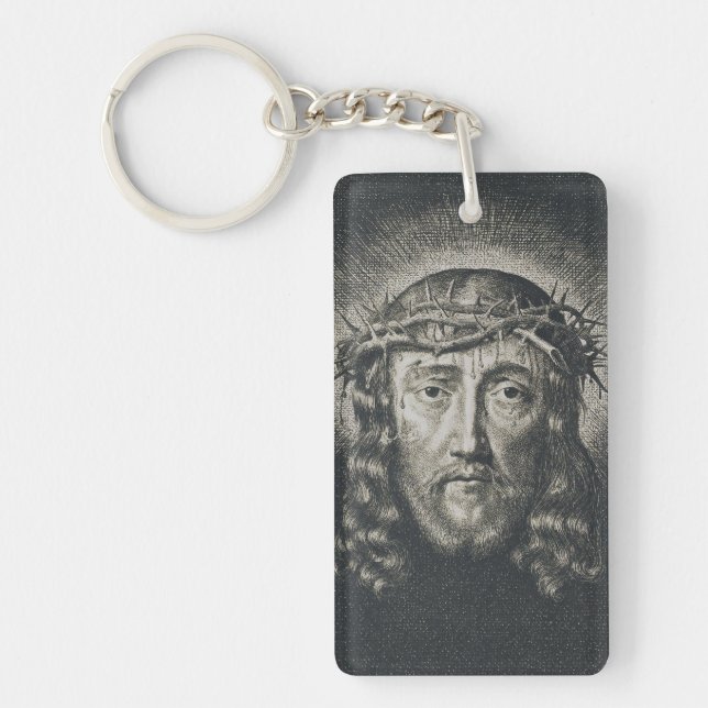 The Holy Face crowned with thorns Key Ring (Front)