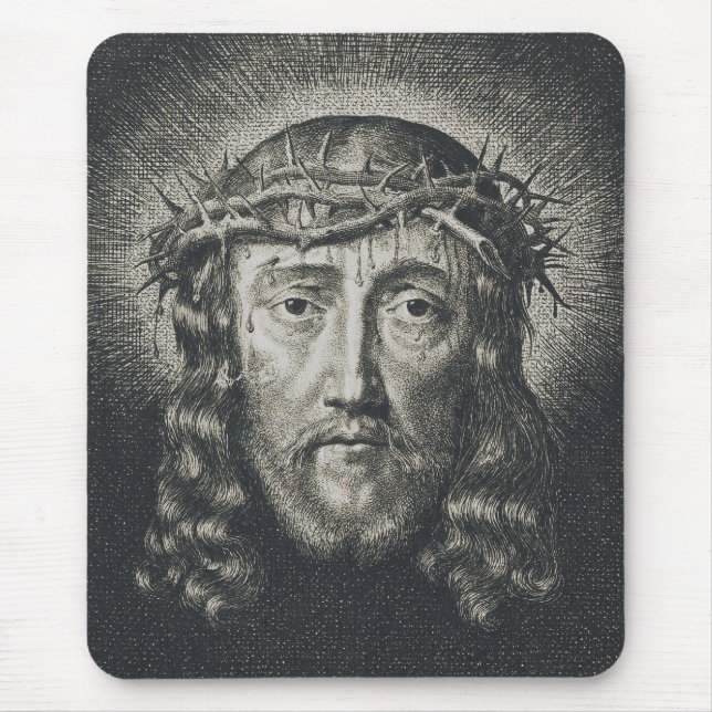 The Holy Face crowned with thorns Mouse Pad (Front)