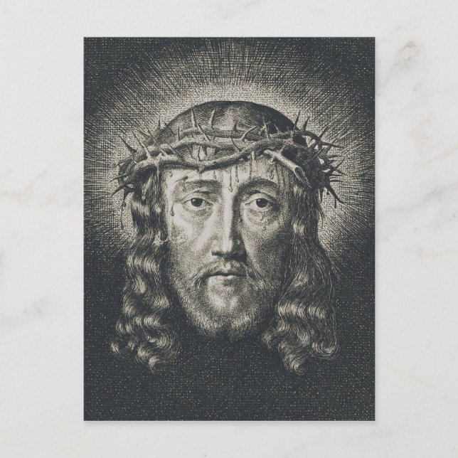 The Holy Face crowned with thorns Postcard (Front)