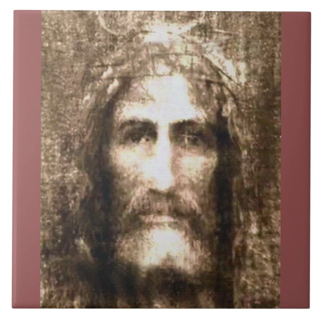 THE HOLY FACE OF JESUS CERAMIC TILE (Front)
