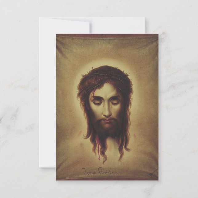 The Holy Face Of Jesus Devotional Holy Card (Front)