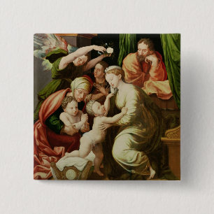 The Holy Family 15 Cm Square Badge