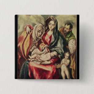 The Holy Family 15 Cm Square Badge