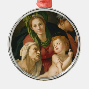 The Holy Family - Agnolo Bronzino Metal Ornament