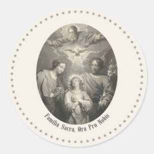 The Holy Family And Holy Trinity Round Sticker