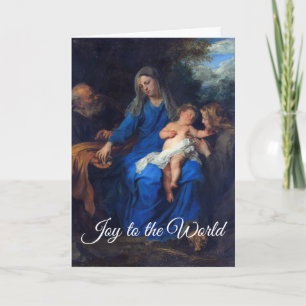 The Holy Family Baby Jesus Christmas Greetings Holiday Card