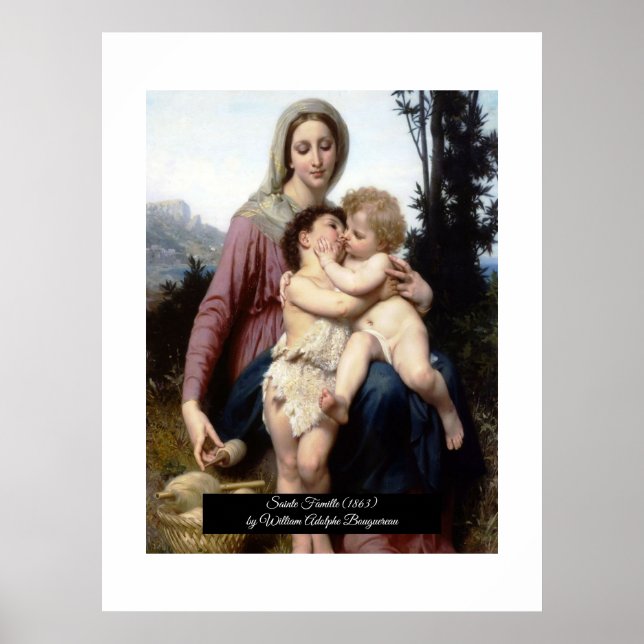 The Holy Family by Bouguereau Poster (Front)