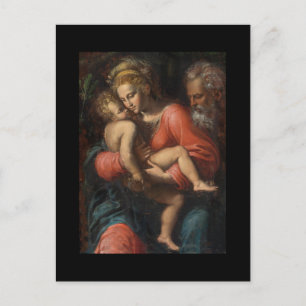 The Holy Family by Girolamo da Carpi Postcard
