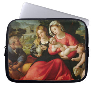 The Holy Family, c.1508-12 (oil on canvas) Laptop Sleeve