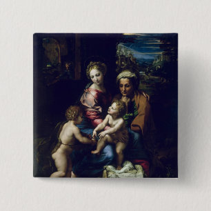 The Holy Family  c.1518 15 Cm Square Badge