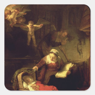 The Holy Family, c.1645 Square Sticker