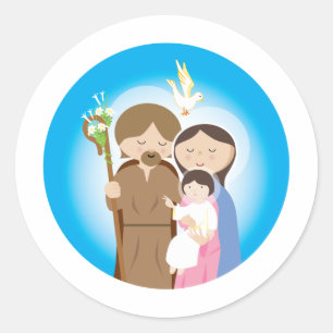 The Holy Family Classic Round Sticker