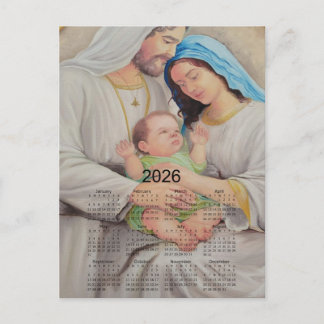 The Holy Family: Divine Love 2026 Calendar Postcard