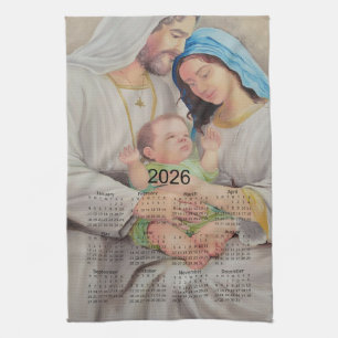 The Holy Family: Divine Love 2026 Calendar Tea Towel