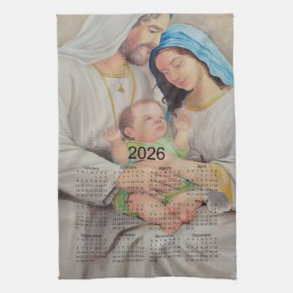 The Holy Family: Divine Love 2026 Calendar Tea Towel