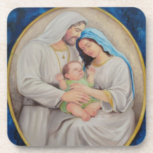 The Holy Family: Divine Love Portrait Coaster