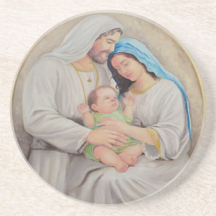 The Holy Family: Divine Love Portrait Coaster