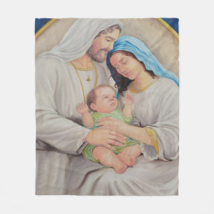 The Holy Family: Divine Love Portrait Fleece Blanket