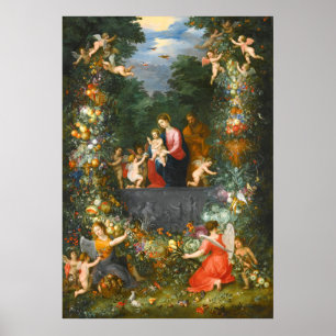 The Holy Family, Jan Brueghel  Poster