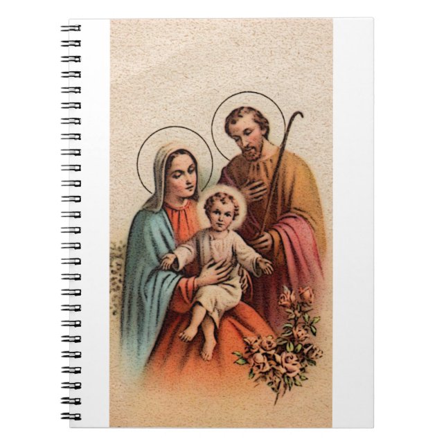 The Holy Family - Jesus, Mary, and Joseph Notebook (Front)