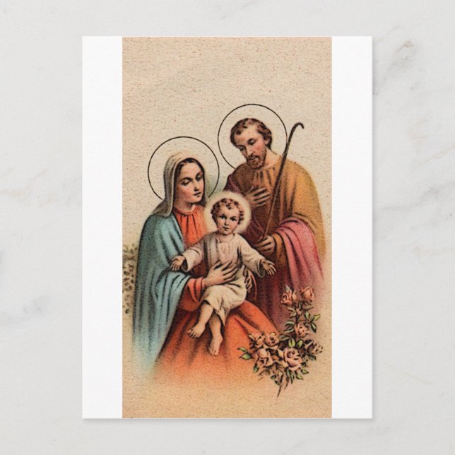 The Holy Family - Jesus, Mary, and Joseph Postcard (Front)