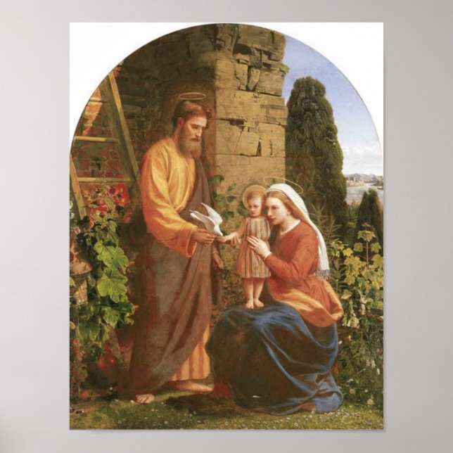 The holy family,Jesus & mother Mary & st. Josef Poster (Front)