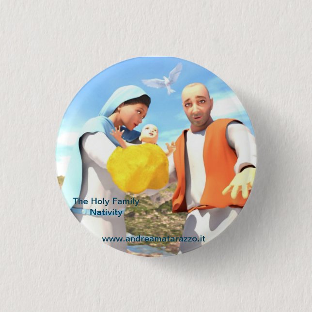 The Holy Family - Nativity   3 Cm Round Badge (Front)