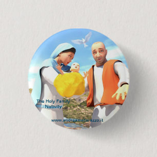 The Holy Family - Nativity   3 Cm Round Badge