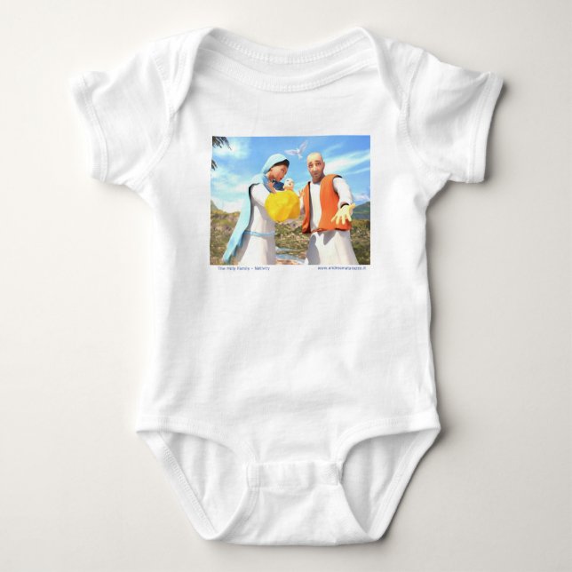 The Holy Family - Nativity  Baby Bodysuit (Front)