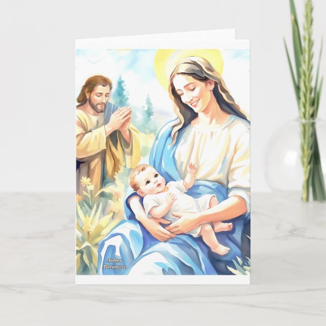 The Holy Family - Nativity Holiday Card (Front)