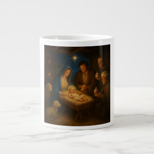 The Holy family nativity w/3 wise men Large Coffee Mug