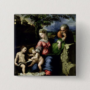 The Holy Family of the Oak Tree, c.1518 15 Cm Square Badge