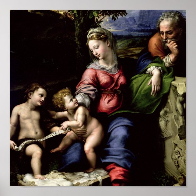 The Holy Family of the Oak Tree, c.1518 Poster (Front)