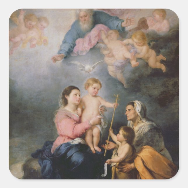 The Holy Family or The Virgin of Seville Square Sticker (Front)