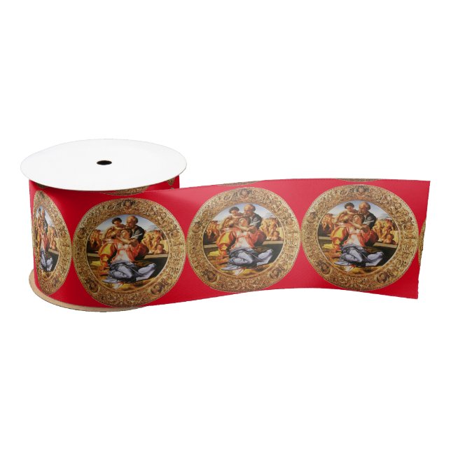 The Holy Family, Red Satin Ribbon (Spool)