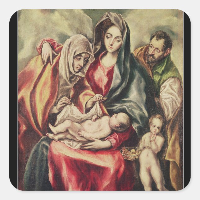 The Holy Family Square Sticker (Front)