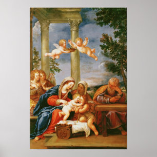 The Holy Family St. Elizabeth and St. John Poster