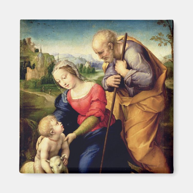 The Holy Family with a Lamb, 1507 Magnet (Front)