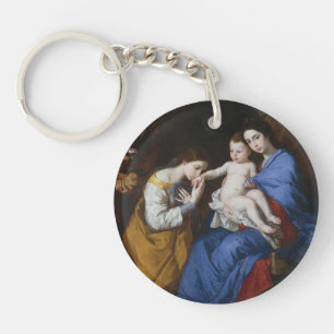 The Holy Family with Saints Anne and Catherine Key Ring