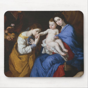 The Holy Family with Saints Anne and Catherine Mouse Pad