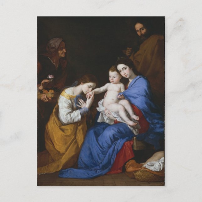 The Holy Family with Saints Anne and Catherine Postcard (Front)