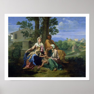 The Holy Family with SS. John, Elizabeth and the I Poster