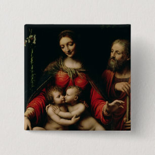 The Holy Family with the Infant St. John 15 Cm Square Badge