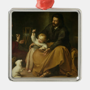 The Holy Family with the Little Bird, c.1650 Metal Tree Decoration
