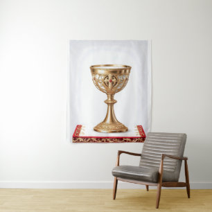 The Holy Grail Catholic Tapestry