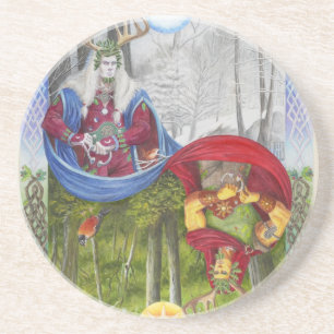 The Holy King / Oak King Coaster