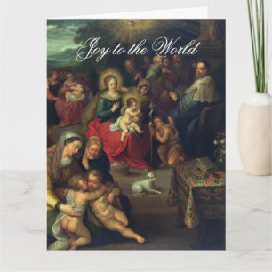 The Holy Kinship Baby Jesus Christmas Greetings Card