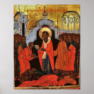 The Holy Martyrs Burned at Nicomedia Icon Print   