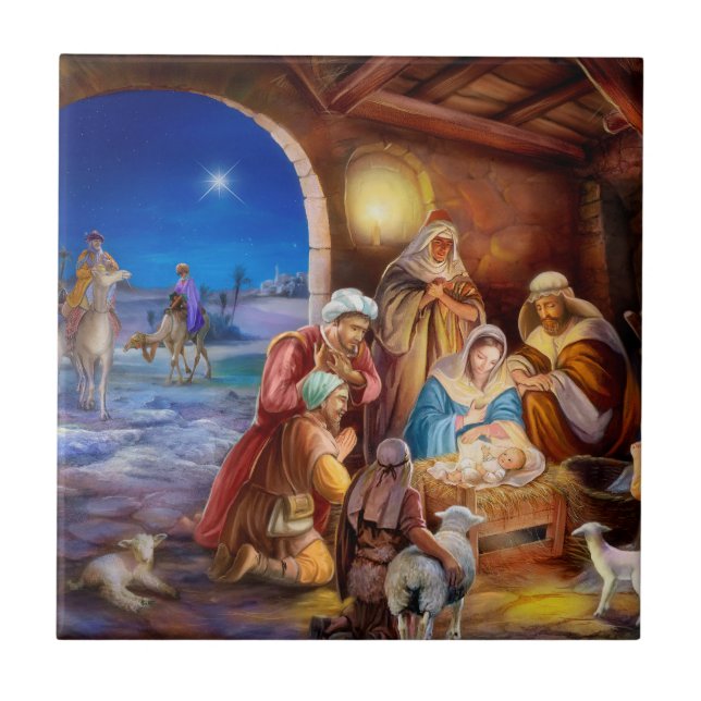 The holy night ceramic tile (Front)